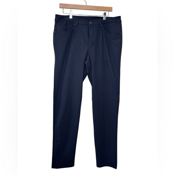 LULULEMON ABC Pants Warpstreme 5 Pocket Charcoal Gray Mens 34 Classic